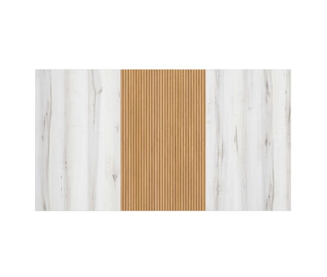 Dormitorio moderno arles color blanco albo y roble rayado 135-160 cm