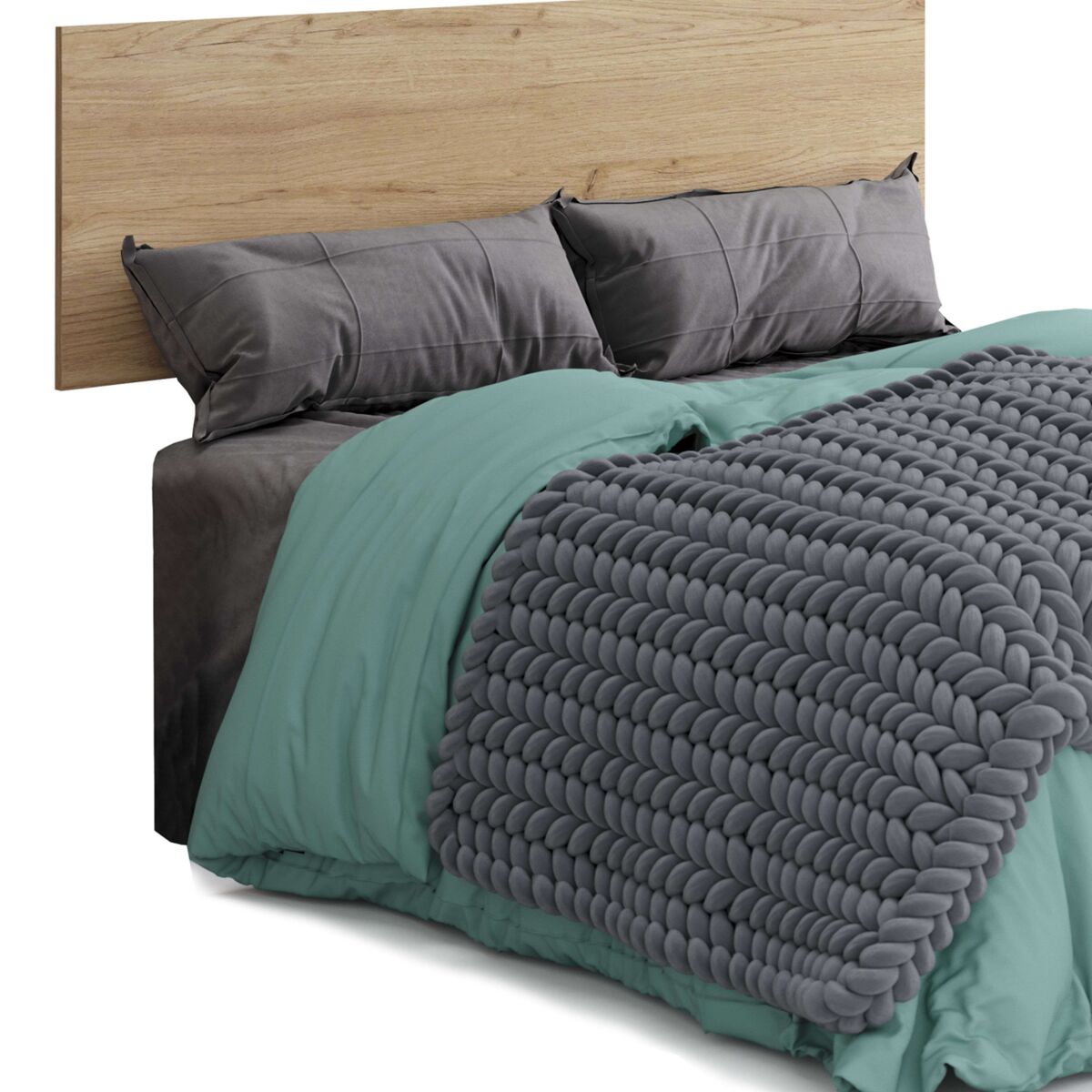 Pack habitación matrimonio clim estilo industrial (cabecero+ 2 mesitas+armario + cómoda)