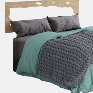 Pacote de quarto duplo com ar condicionado estilo industrial (cabeceira + 2 mesas de cabeceira + guarda-roupa + cômoda)