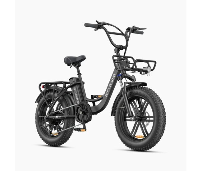 E-bike engwe l20 boost - motor 250w batería 48v13ah neumáticos de 20 pulgadas frenos mecánicos de disco - negro