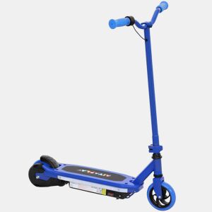 AIYAPLAY Trotinete Elétrica para Crianças de 6-14 Anos Trotinete Elétrica Máx. 10 kmh Motor 80 W Autonomia Máxima 8 km Trotinete Elétrica Infantil com Luzes LED Travão Traseiro 76x46x93 cm Azul