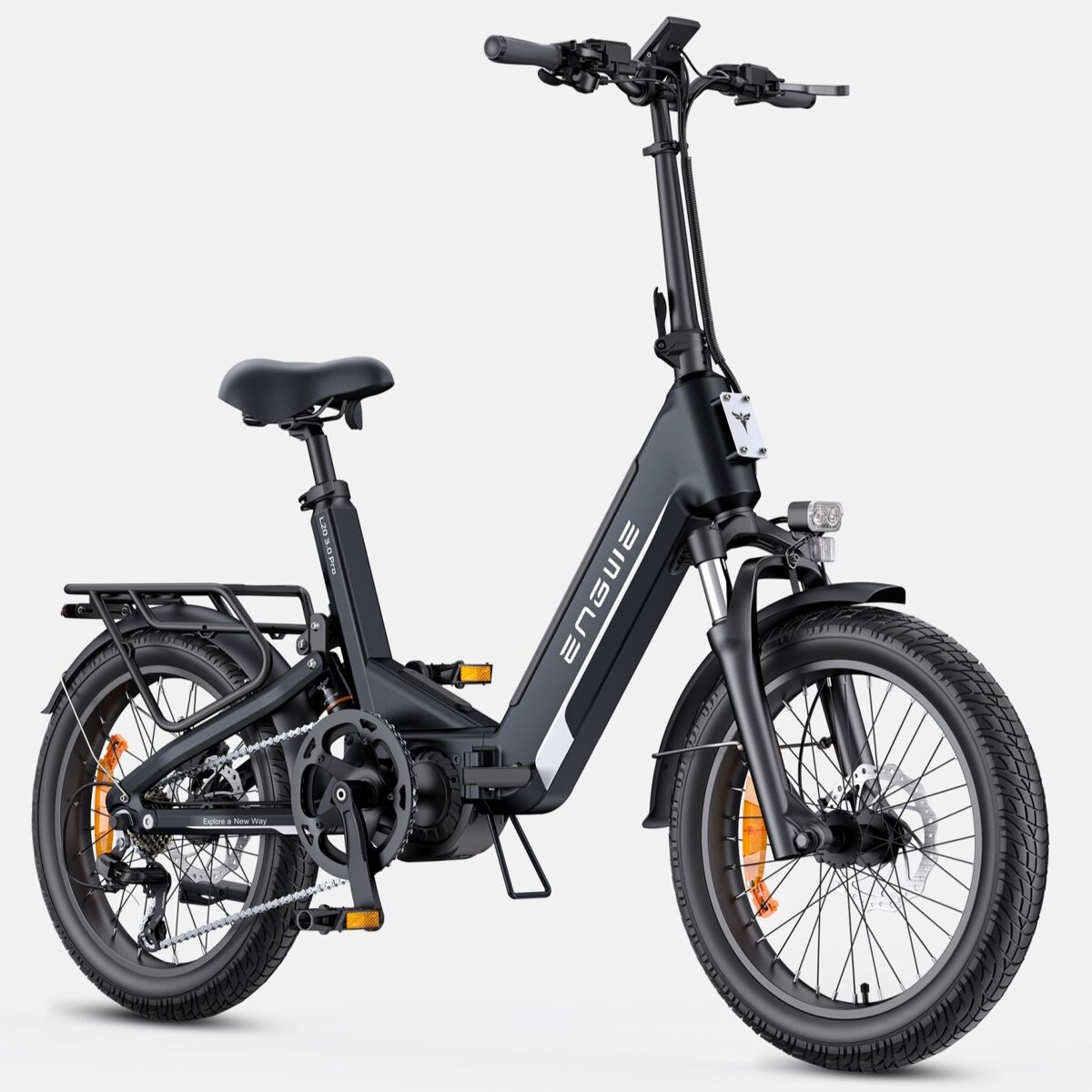 Bicicleta eléctrica engwe l20 3.0 pro - motor 250w batería 48v15ah neumáticos de 20 pulgadas frenos de disco hidráulicos certificación tuv - negro