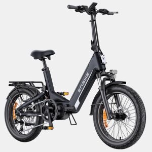 Bicicleta Elétrica ENGWE L20 3.0 PRO - Motor 250W Bateria 48V15AH Pneus De 20 Polegadas Travões A Disco Hidráulicos Certificação TUV - Preta