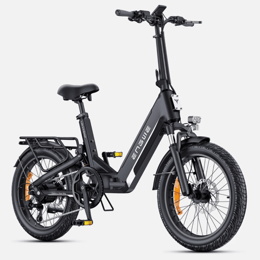 Bicicleta Elétrica ENGWE L20 3.0 BOOST - Motor 250W Bateria 48V13.5Ah Pneus De 20 Polegadas Travões A Disco Hidráulicos Certificação TUV - Preta