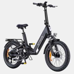 Bicicleta Elétrica ENGWE L20 3.0 BOOST - Motor 250W Bateria 48V13.5Ah Pneus De 20 Polegadas Travões A Disco Hidráulicos Certificação TUV - Preta
