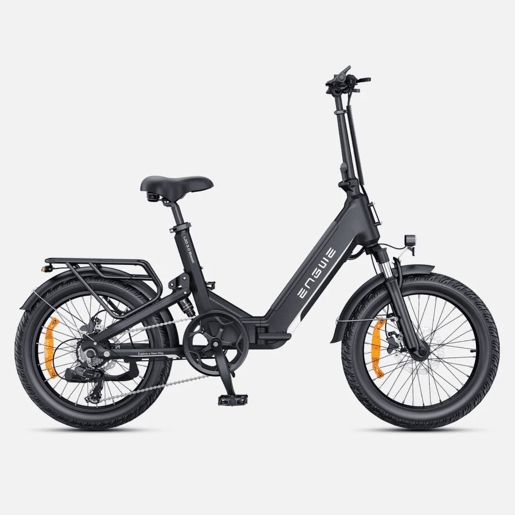 Bicicleta Elétrica ENGWE L20 3.0 BOOST - Motor 250W Bateria 48V13.5Ah Pneus De 20 Polegadas Travões A Disco Hidráulicos Certificação TUV - Preta