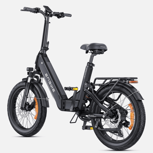 Bicicleta Elétrica ENGWE L20 3.0 BOOST - Motor 250W Bateria 48V13.5Ah Pneus De 20 Polegadas Travões A Disco Hidráulicos Certificação TUV - Preta