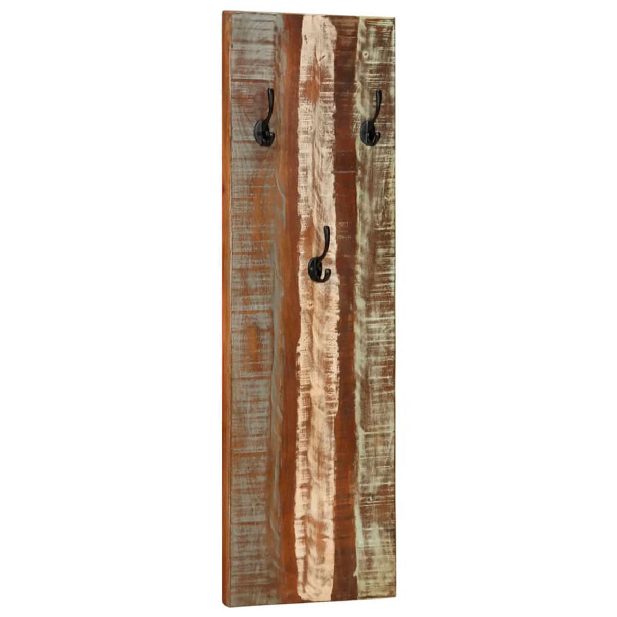 Pack de 2 percheros de pared con 3 ganchos madera 110x36x3 cm