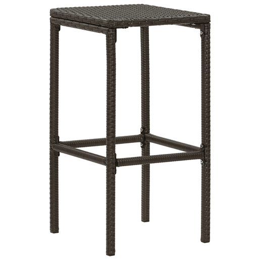 vidaXL Bancos de bar com almofadões 6 pcs vime PE castanho vidaXL Bancos de bar com almofadões 6 pcs vime PE castanho