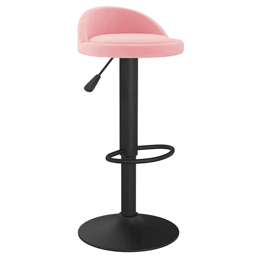 vidaXL Banco de bar veludo rosa vidaXL Banco de bar veludo rosa