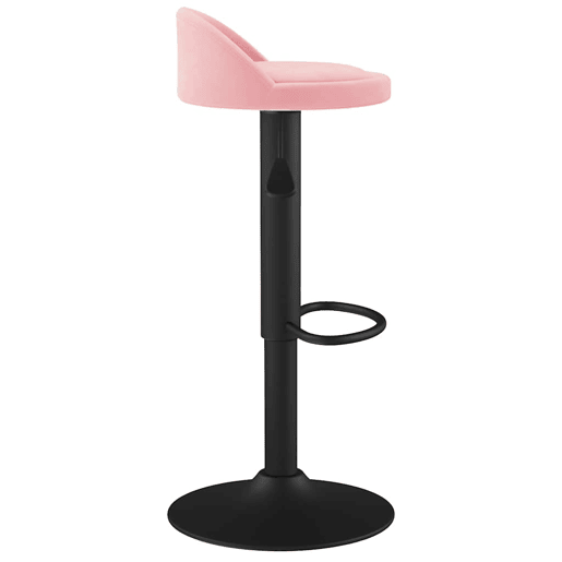 vidaXL Banco de bar veludo rosa vidaXL Banco de bar veludo rosa