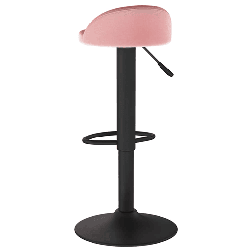 vidaXL Banco de bar veludo rosa vidaXL Banco de bar veludo rosa
