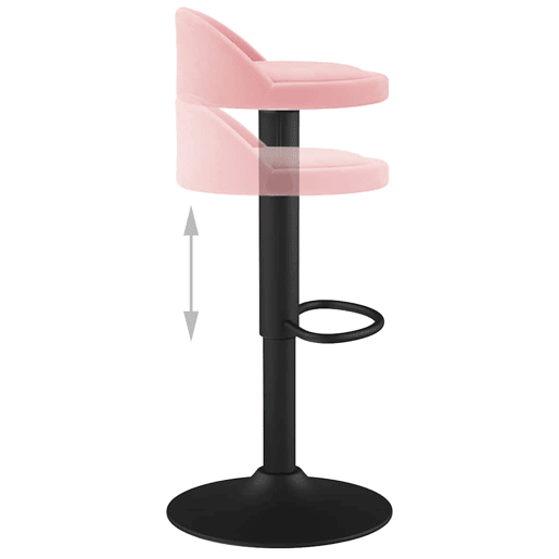 vidaXL Banco de bar veludo rosa vidaXL Banco de bar veludo rosa