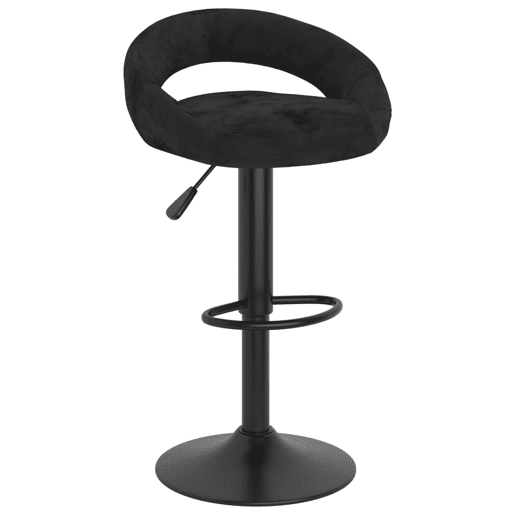 vidaXL Bancos de bar 2 pcs veludo preto