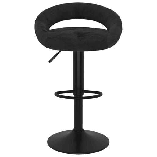 vidaXL Bancos de bar 2 pcs veludo preto