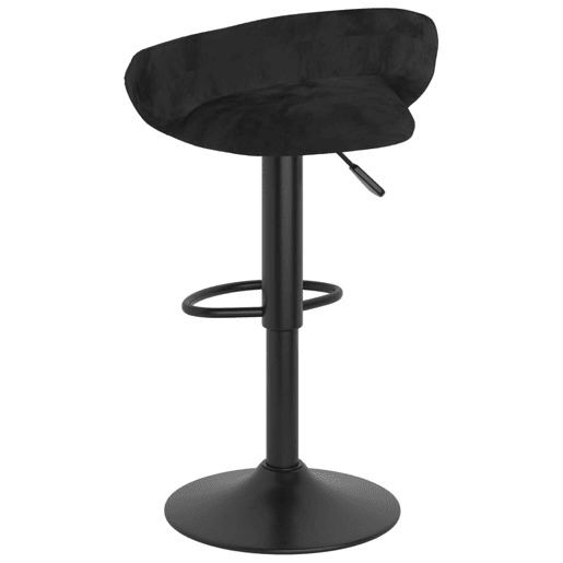 vidaXL Bancos de bar 2 pcs veludo preto