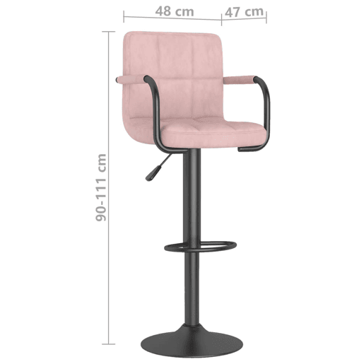 vidaXL Bancos de bar 2 pcs veludo rosa vidaXL Bancos de bar 2 pcs veludo rosa