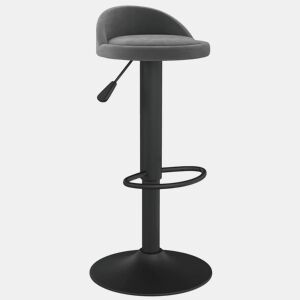 vidaXL Banco de bar veludo cinzento-escuro