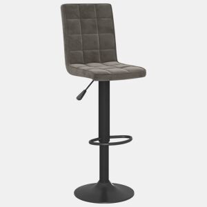 vidaXL Banco de bar veludo cinzento-escuro
