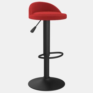 vidaXL Banco de bar veludo vermelho tinto