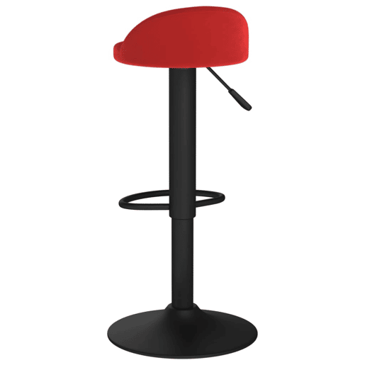 vidaXL Banco de bar veludo vermelho tinto