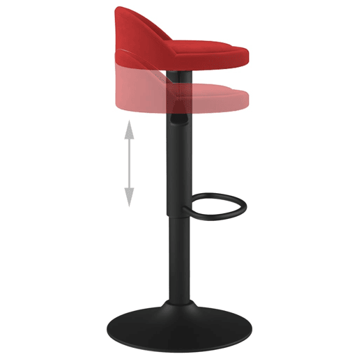 vidaXL Banco de bar veludo vermelho tinto
