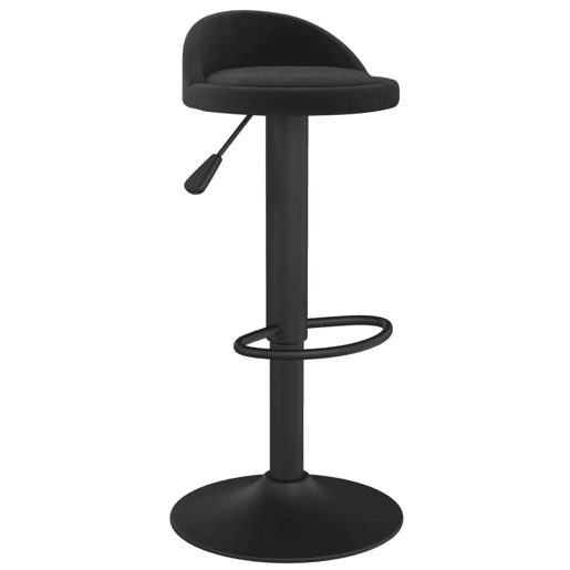 vidaXL Banco de bar veludo preto vidaXL Banco de bar veludo preto