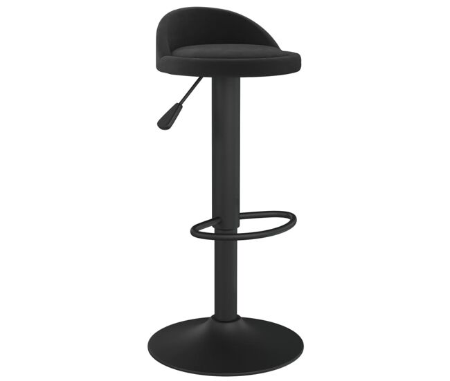 Vidaxl taburete de cocina de terciopelo negro