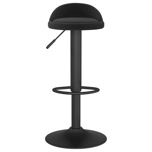 vidaXL Banco de bar veludo preto vidaXL Banco de bar veludo preto