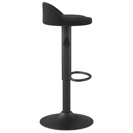 vidaXL Banco de bar veludo preto vidaXL Banco de bar veludo preto