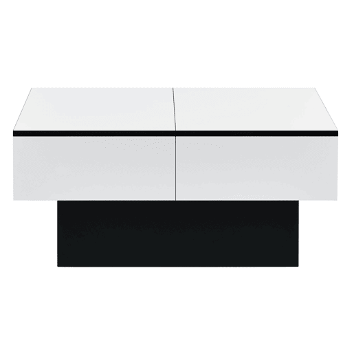 Mesa de centro para sala de estar em aglomerado 80 cm preto branco 03_0006150 Mesa de centro para sala de estar em aglomerado 80 cm preto branco 03_0006150