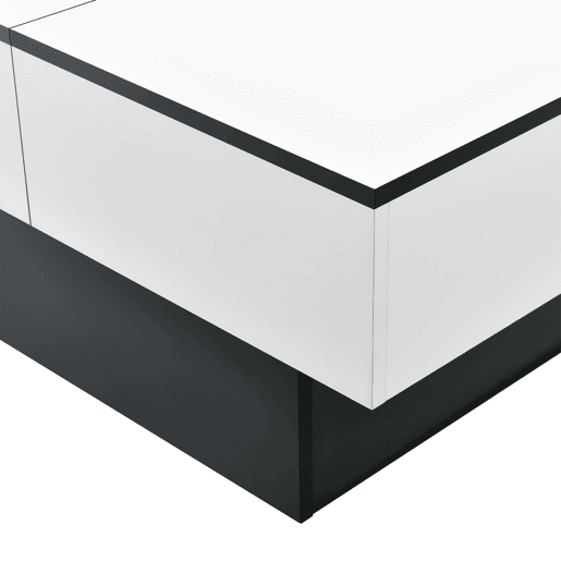 Mesa de centro para sala de estar em aglomerado 80 cm preto branco 03_0006150 Mesa de centro para sala de estar em aglomerado 80 cm preto branco 03_0006150