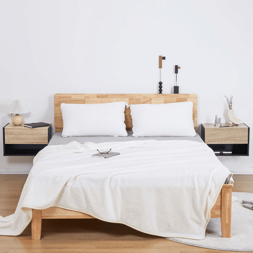 HOMCOM Conjunto de 2 Mesas de Cabeceira Flutuantes Mesas de Cabeceira Suspensas com 1 Gaveta e Prateleira Aberta para Dormitório 46x30x30 cm Carvalho e Preto