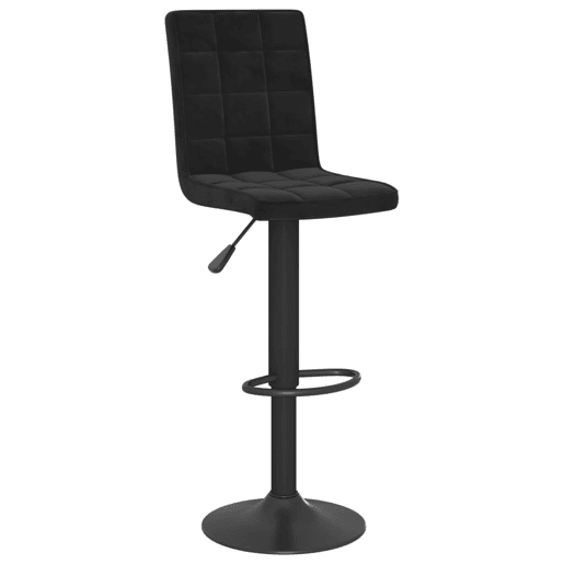 vidaXL Banco de bar veludo preto