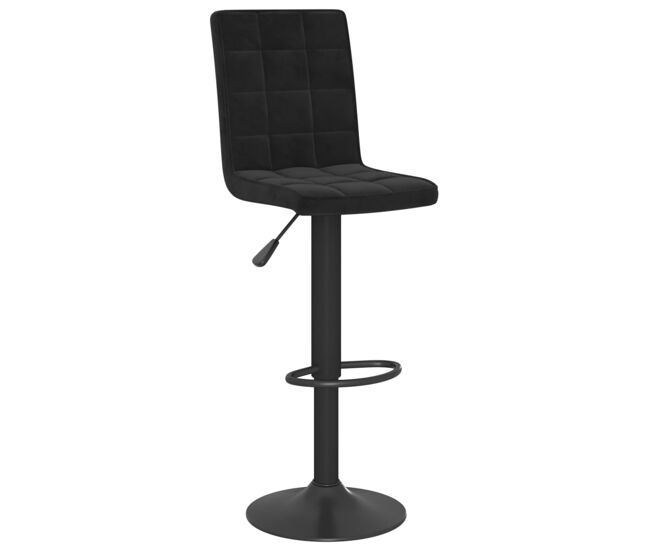 Vidaxl taburete de cocina de terciopelo negro