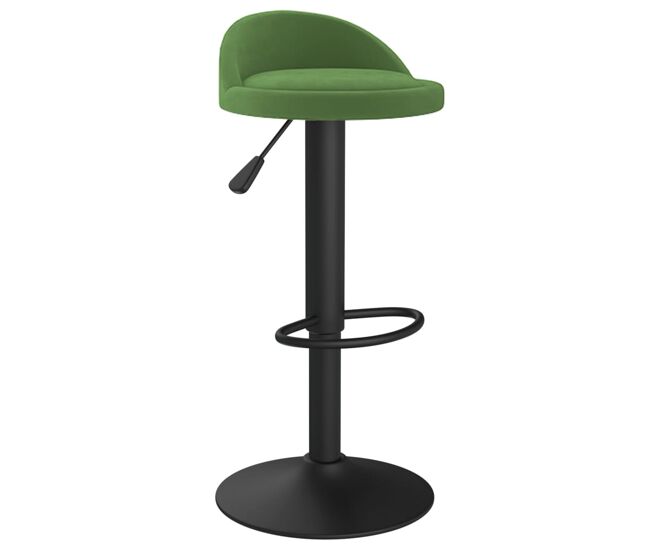 Vidaxl taburete de cocina de terciopelo verde oscuro