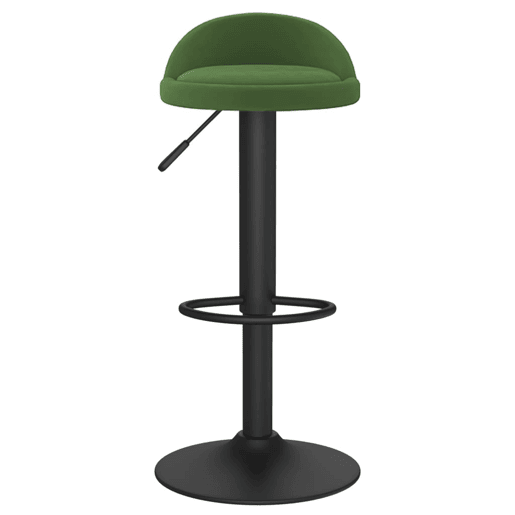 vidaXL Banco de bar veludo verde-escuro vidaXL Banco de bar veludo verde-escuro