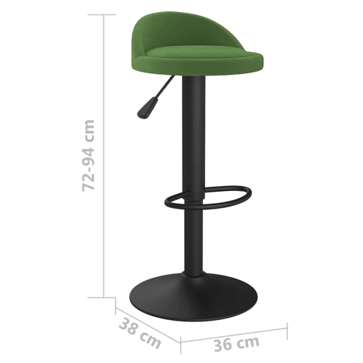 vidaXL Banco de bar veludo verde-escuro vidaXL Banco de bar veludo verde-escuro