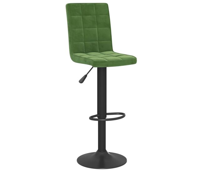Vidaxl taburete de cocina de terciopelo verde oscuro