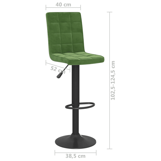 vidaXL Banco de bar veludo verde-escuro