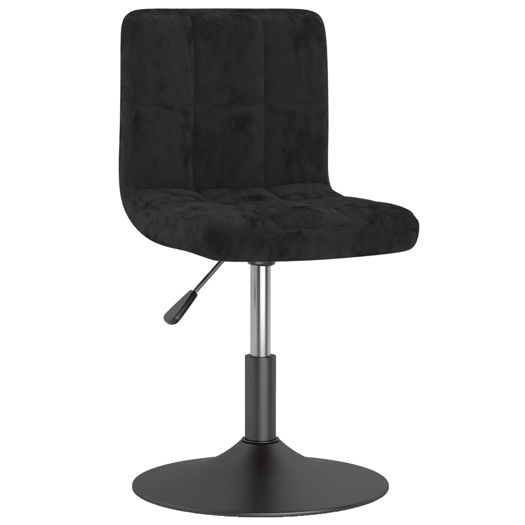 Vidaxl taburete de cocina giratorio de terciopelo negro