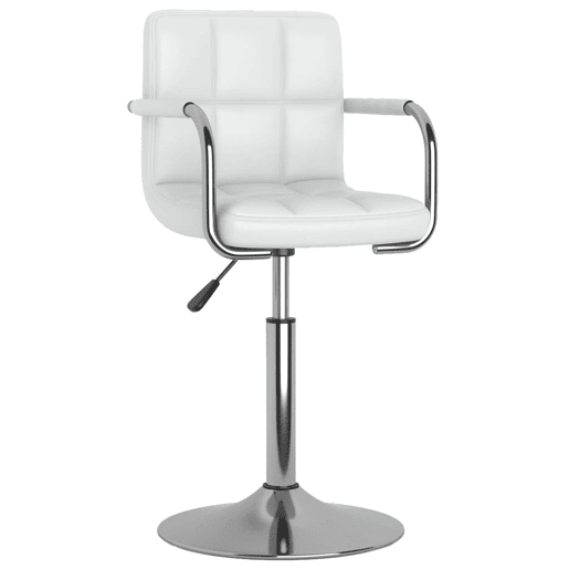 vidaXL Banco de bar couro artificial branco