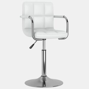 vidaXL Banco de bar couro artificial branco