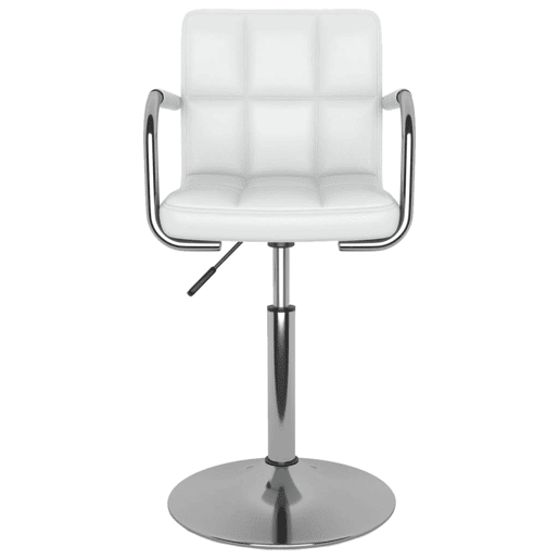 vidaXL Banco de bar couro artificial branco
