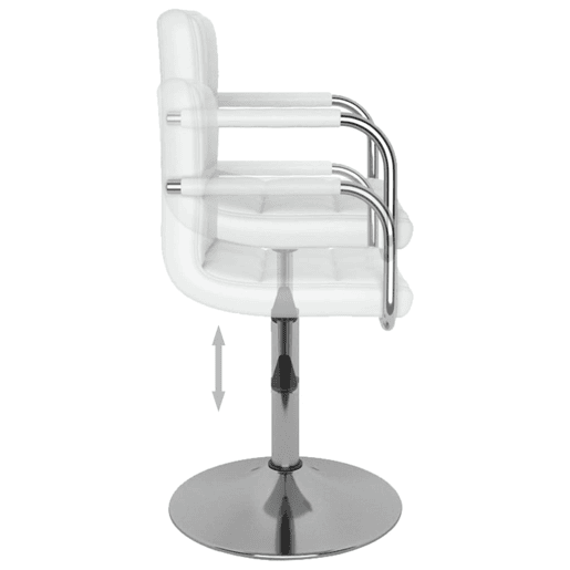 vidaXL Banco de bar couro artificial branco