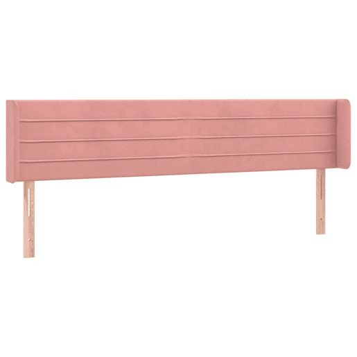 vidaXL Cabeceira de cama c abas veludo 163x16x7888 cm rosa