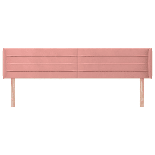 vidaXL Cabeceira de cama c abas veludo 163x16x7888 cm rosa