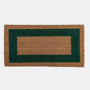Arquiservi - Capacho de coco antiderrapante com borda Verde 50 x 90 cm