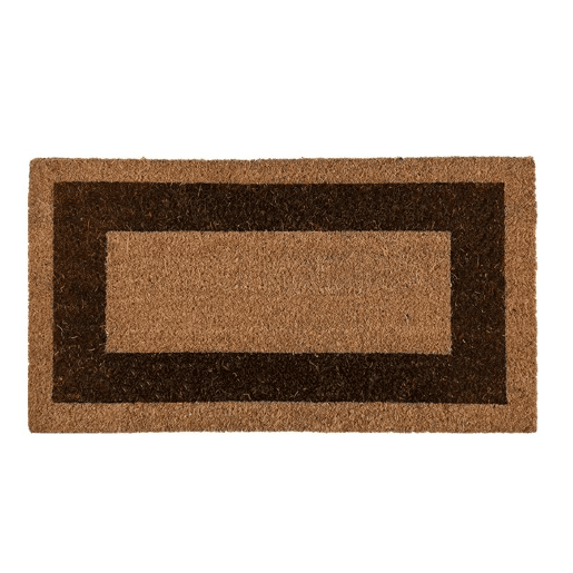 Arquiservi - Capacho de coco antiderrapante com borda Marrom 70 x 120 cm