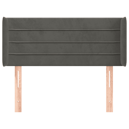vidaXL Cabeceira de cama c abas veludo 83x16x7888 cm cinzento-escuro vidaXL Cabeceira de cama c abas veludo 83x16x7888 cm cinzento-escuro